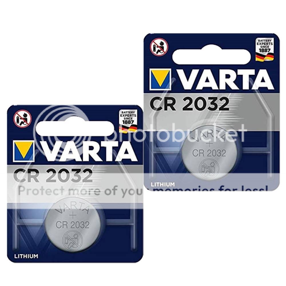 2 VARTA CR2032 LITHIUM BATTERIES 3V COIN CELL BUTTON DL2032 ECR2032